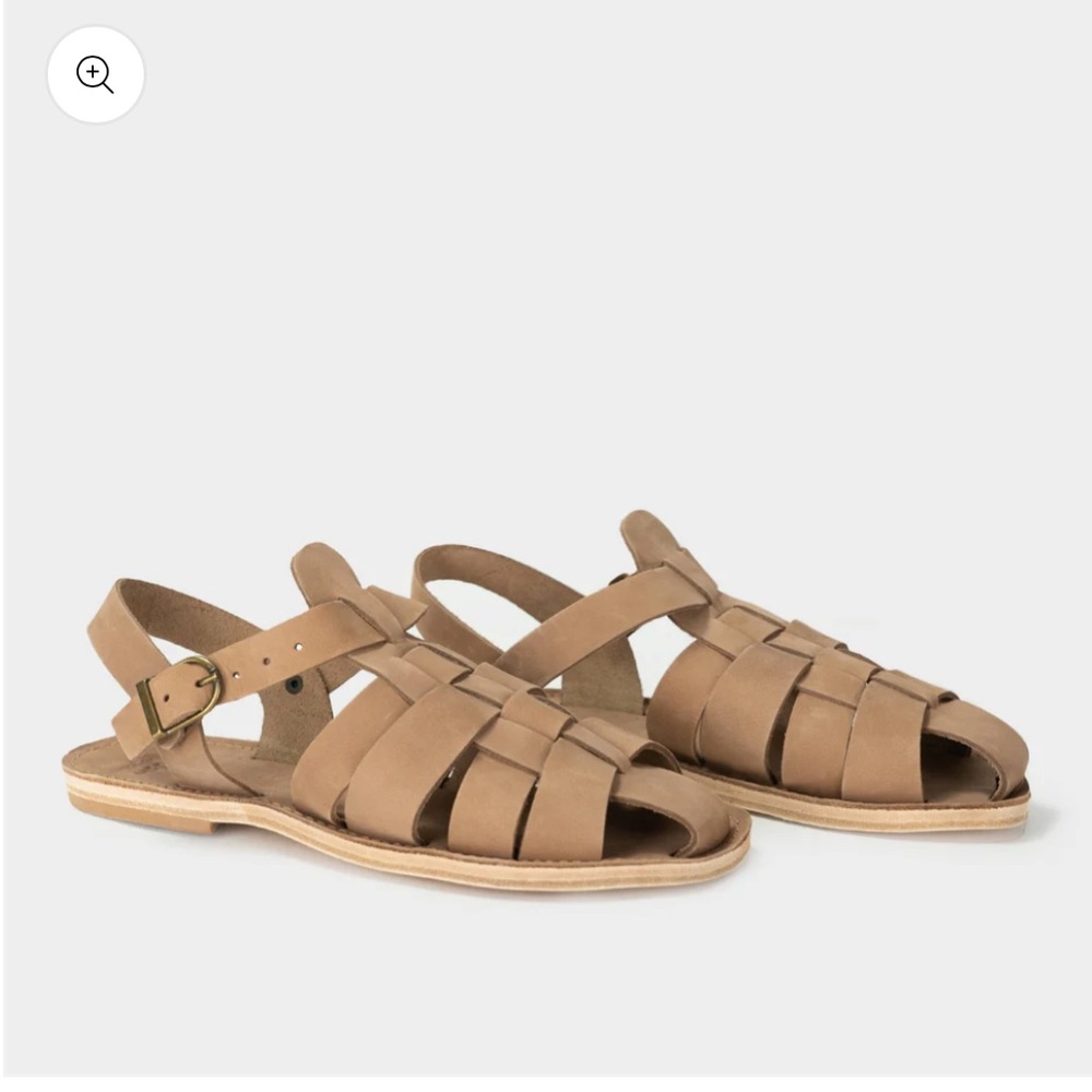 Gardenheir - Leather Fisherman Sandals - W 38 in Fawn